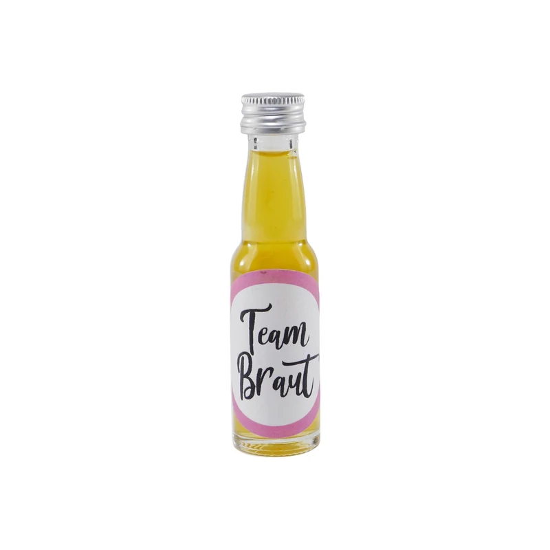 Spaßflasche Maracuja-Likör "Team Braut" (12 x 0,02L)