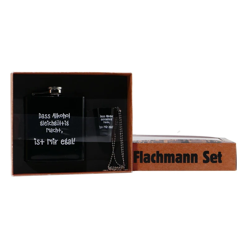 Flachmann Set "Ist mir egal"