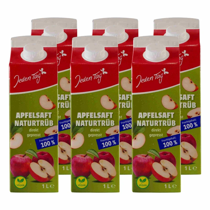 Jeden Tag Apfelsaft -naturtrüb- (12 x 1,0L)