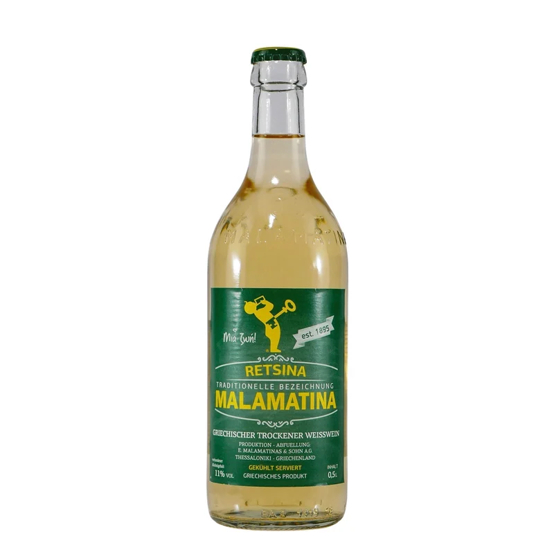 Retsina Malamatina Weißwein -trocken- (6 x 0,5L)