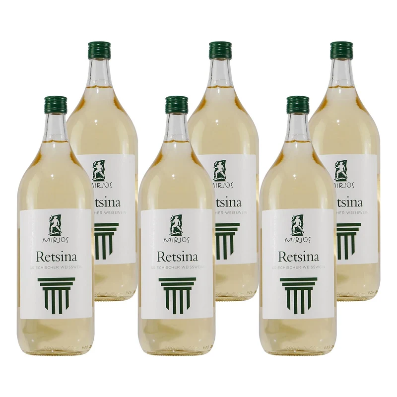 Mirios Retsina Weißwein -trocken- (6 x 2,0L)