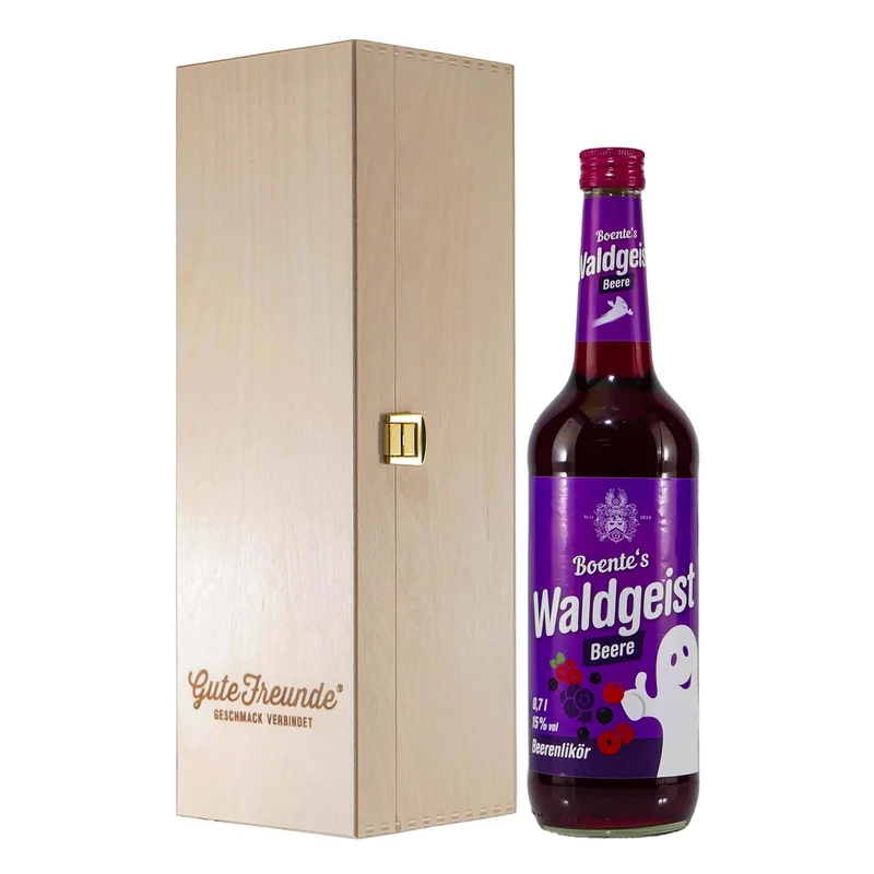 Boente Waldgeist Beerenlikör mit Geschenk-Holzkiste