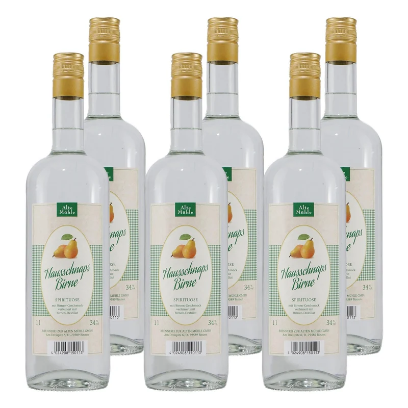 Alte Mühle Birnen - Schnaps (6 x 1,0L)