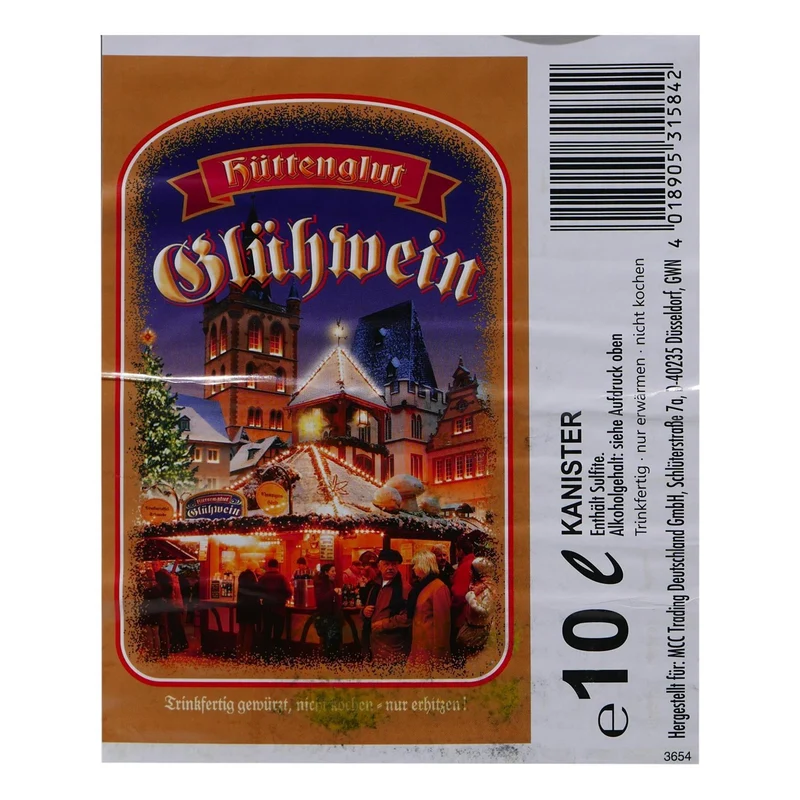 Hüttenglut Glühwein 10L Kanister